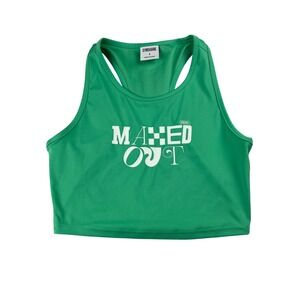 Gymshark Green MAXED OUT Racerback‎ Cropped Tank Top Women's Size S Athletic